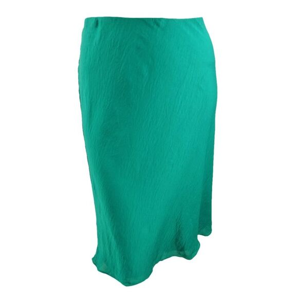 INC International Concepts Women's Plus Size Bias-Cut Skirt - Quetzal Green - Picture 1 of 3